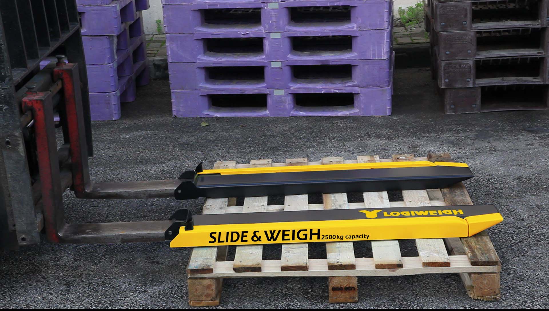 forks sliding in slide&weigh forklift scale