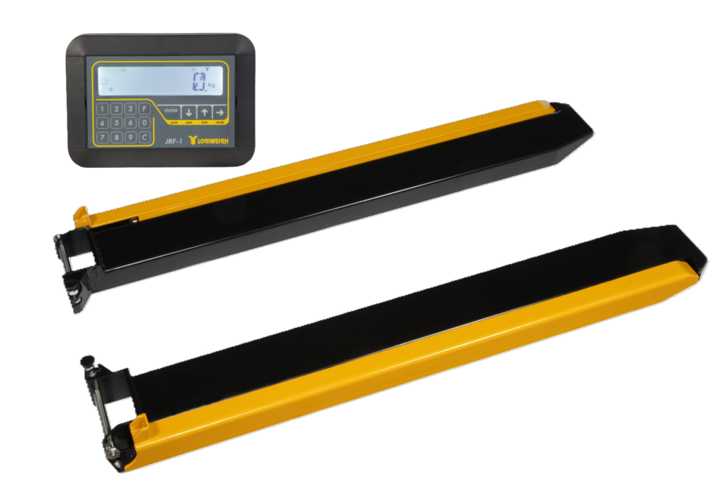 SLIDE&WEIGH weighing sleeves for forklift with JRF indicator without background