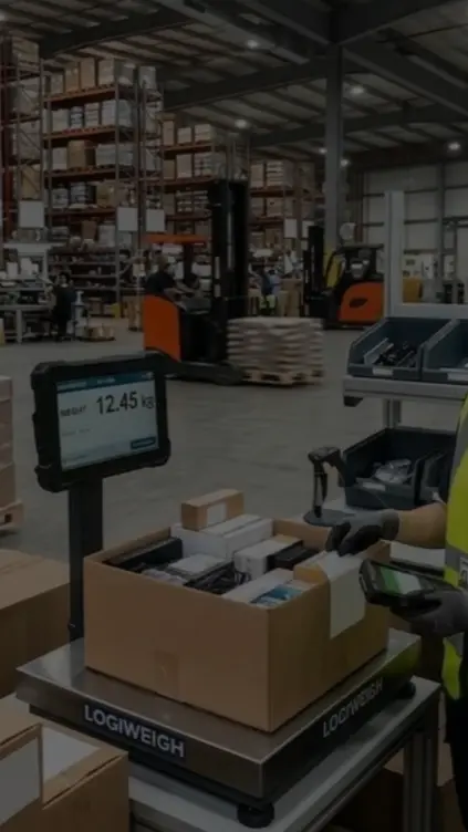 3PL WAREHOUSE weighing shaded