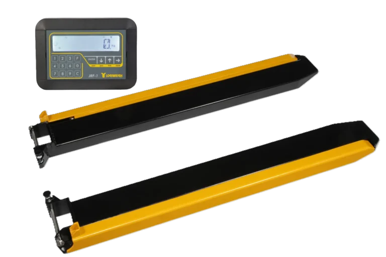 SLIDE&WEIGH weighing sleeves for forklift with JRF indicator without background